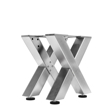 JUANA | Lounge table skids | stainless steel | legs: 8x8cm | W68xH36cm