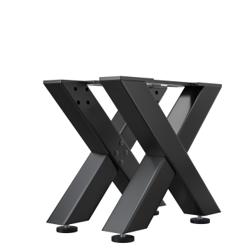 JUANA | Lounge Tisch Kufen | Schwarz | Füße: 8x8cm | B68xH36cm