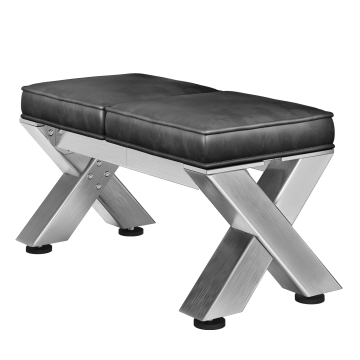 JUANA | Lounge zitbank B:H 80 x 51cm | 8mm | RVS/ Antraciet