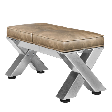 JUANA | Loungesohva B:H 80 x 51cm | 8mm | Ruostumaton teräs/ taupe