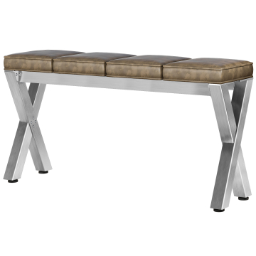 JUANA | Sitzbank B:H 160 x 81cm | 8mm | Edelstahl/ Taupe