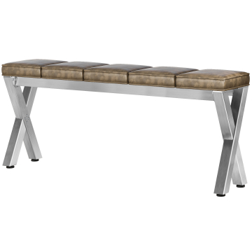 JUANA | Sitzbank B:H 200 x 81cm | 8mm | Edelstahl/ Taupe