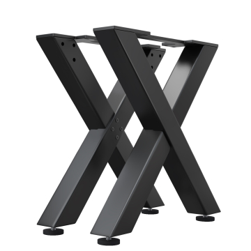 JUANA | Skid table | Black | Legs: 6x6cm | W58xH73cm