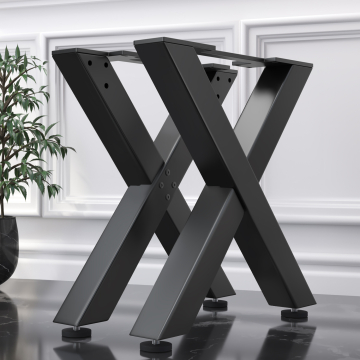 JUANA | Verrijdbare tafel | Zwart | Poten: 8x8cm | B58xH73cm