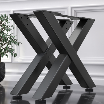 JUANA | Verrijdbare tafel | Zwart | Poten: 8x8cm | B78xH73cm