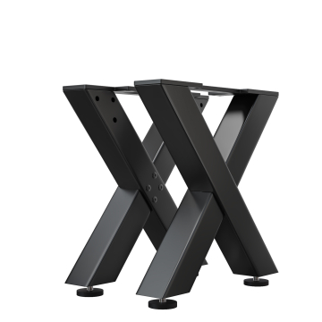 JUANA | X-formet bordben | Svart | Føtter: 6x6 cm | B40xH43cm