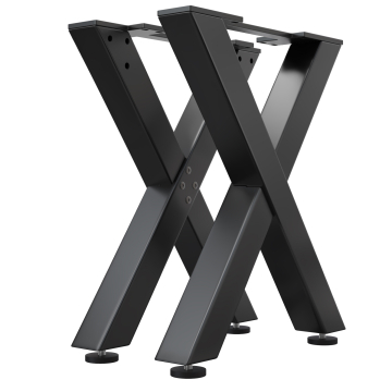 JUANA | X Shaped Table Legs | Black | Feet: 6x6cm | W40xH73cm