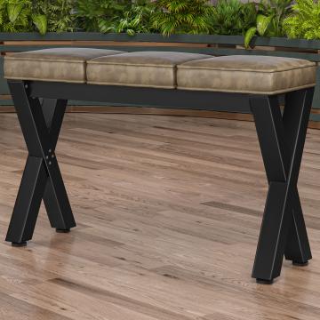 JUANA | Zitbank B:H 120 x 81cm | 8mm | Zwart/ Taupe
