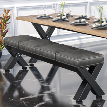 JUANA | Lounge Bench Ancho:Alto 160 x 51cm | 8mm | Negro/ Black