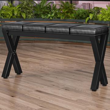 JUANA | Bank B:H 160 x 81cm | 8mm | Zwart/ Antraciet