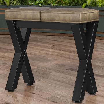 JUANA | Zitbank B:H 80 x 81cm | 8mm | Zwart/Taupe