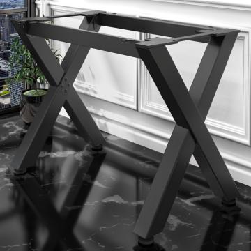 JUANA | Bistro Stehtischgestell | L: B: H: 119 x 60  x 105cm | 2 x Verbinder | Schwarz 