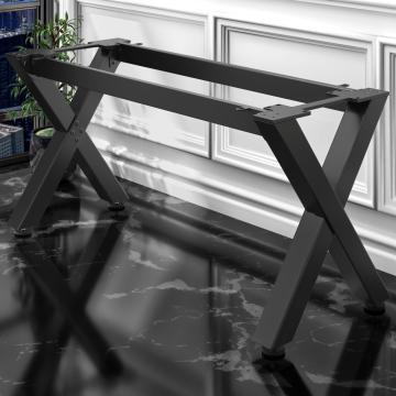 JUANA | Struttura per tavolo da bistrot | L: L: H: 175 x 70 x 73cm | 2 x connettori | Nero | 