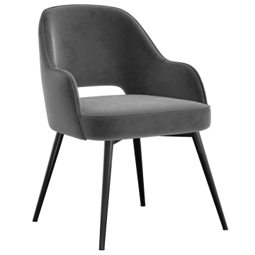 Julia | Hotel Chair | Grey | Velvet