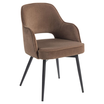 Julia | Hotelstoel | Bruin | Fluweel