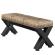 JUANA | Lounge bænk B:H 120 x 51cm | 8mm | Sort/ Taupe