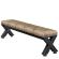 JUANA | Lounge benk B:H 200 x 51cm | 8mm | Svart/ Taupe