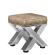 JUANA | Bistro sittepuff | B:H 40 x 51 cm | Rustfritt stål/ Taupe