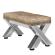 JUANA | Loungebenk B:H 80 x 51cm | 8mm | Rustfritt stål/ Taupe