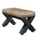 JUANA | Loungebenk B:H 80 x 51cm | 8mm | Svart/ Taupe