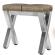 JUANA | Benk B:H 80 x 81 cm | 8 mm | Rustfritt stål/ Taupe