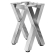 JUANA | Bistro Bar Stool Frame | L: W: H: 43 x 40 x 73cm | 2 x Connectors | Stainless Steel