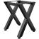 JUANA | Bistro Bar Table Frame | L: W: H: 79 x 60 x 105cm | 2 x Connectors | Black 