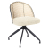 Jules | Bistro Stoel | Beige | Teddystof | Riet Eik | Draaisteun