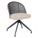 Jules | Sedia da Bistro | Taupe | Tessuto/Materiale | Rattan Nero | Base Girevole