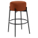 JULIANA | Tabouret de bar pour la restauration | Samt | Bronze rouge