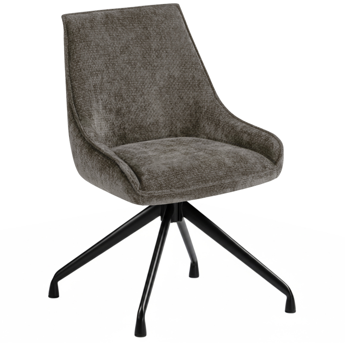 Kalina | Silla de hotel | Gris | Tela/Textil | Base giratoria