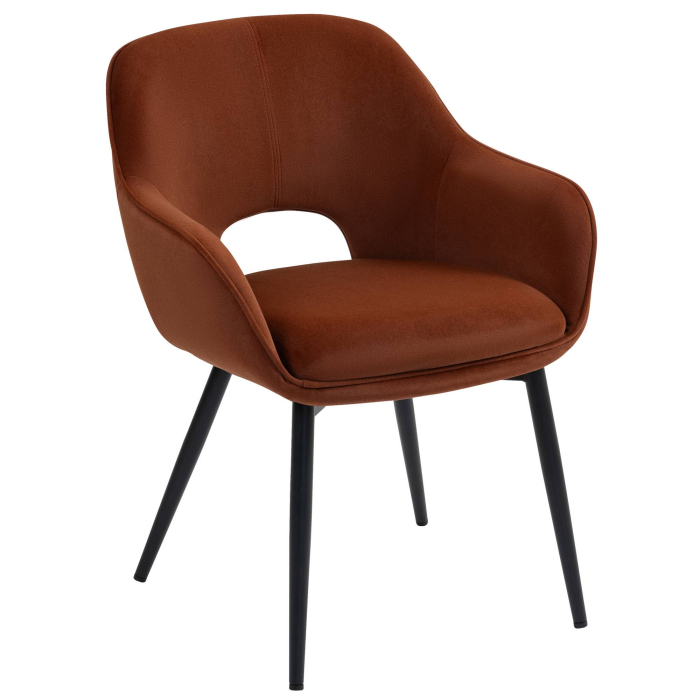 KATARINA | Hotel Stuhl | Samt | Rot Bronze