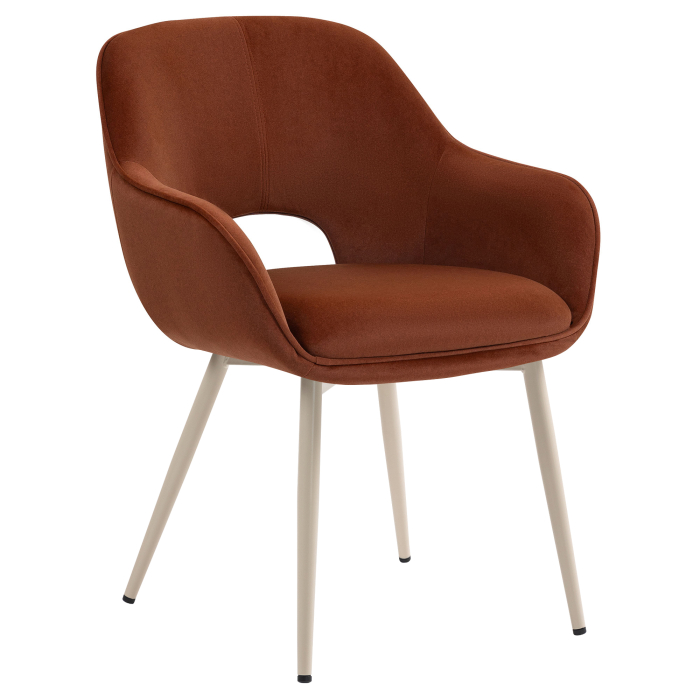 KATARINA | Hotel Stuhl | Samt | Rot Bronze