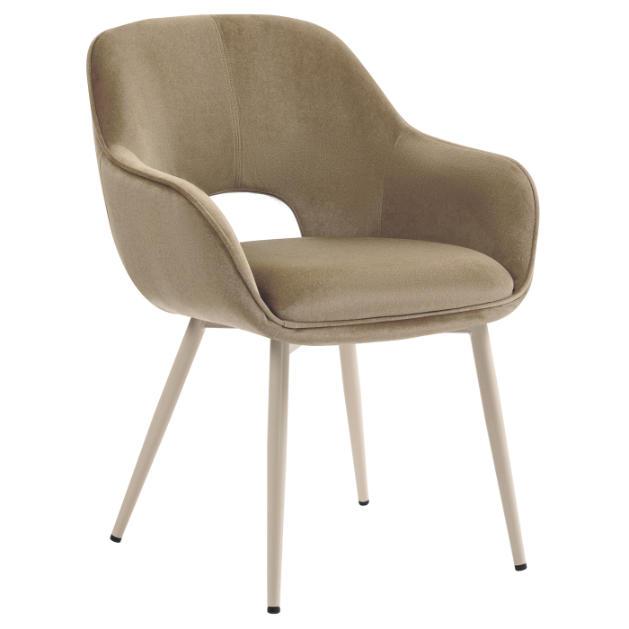 KATARINA | Hotel Stuhl | Samt | Taupe