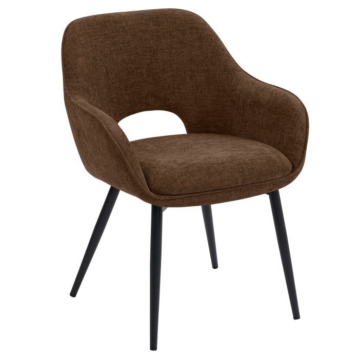 KATARINA | Sedia da hotel | Tessuto/Tessuto | Marrone