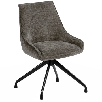Kalina | Chaise d'hôtel | Gris | Tissu | Piètement pivotant