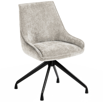 Kalina | Silla de hotel | Beige | Tela/Textil | Base giratoria