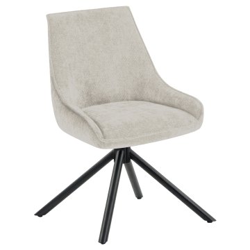 Kalina | Hotelstol | Beige | Stof/Tekstil | Drejebase