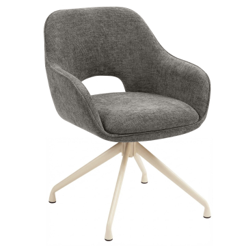 KATARINA | Hotel Chair | Fabric/Textile | Grey | Swivel Base