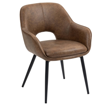 KATARINA | Hotel Chair | Leather | Brown