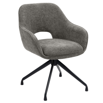KATARINA | Hotel Stuhl | Stoff/Textil | Grau | Drehfuß