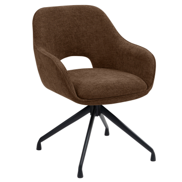 KATARINA | Hotellituoli | Kangas/Tekstiili | Ruskea | Pyörivä jalusta