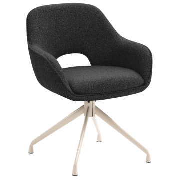 KATARINA | Hotellstol | Teddystoff | Mørkegrønn | Svingbar base