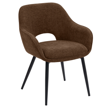 KATARINA | Sedia da hotel | Tessuto/Tessuto | Marrone