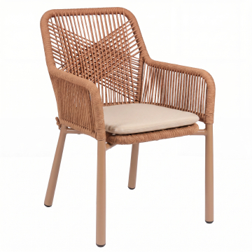 Kathy | Chaise de terrasse Bistro | + coussin | Orange