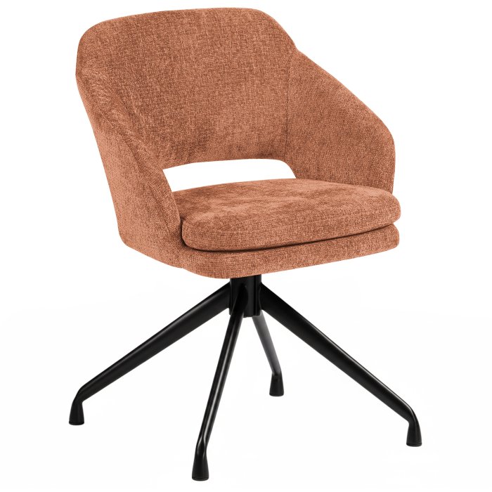 Kiara | Hotel Stuhl | Orange | Stoff/Textil | Drehfuß