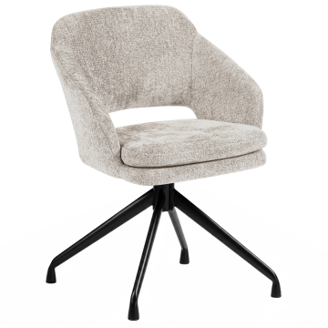 Kiara | Hotel Stuhl | Beige | Stoff/Textil | Drehfuß