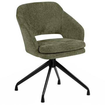 Kiara | Hotel Stuhl | Grün | Stoff/Textil | Drehfuß