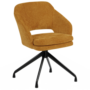 Kiara | Hotel Stuhl | Orange | Stoff/Textil | Drehfuß