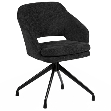 Kiara | Hotel Stuhl | Schwarz | Stoff/Textil | Drehfuß